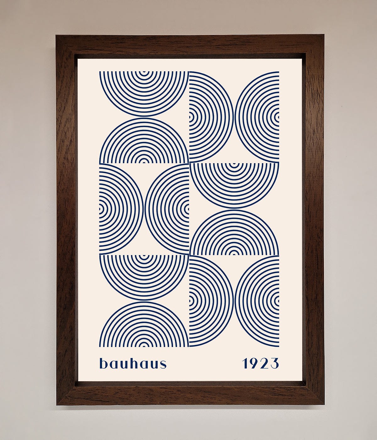 Bauhaus Print 1923 Navy Abstract Framed Poster print