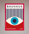 Bauhaus Red And Blue Eye Framed Wall Art print