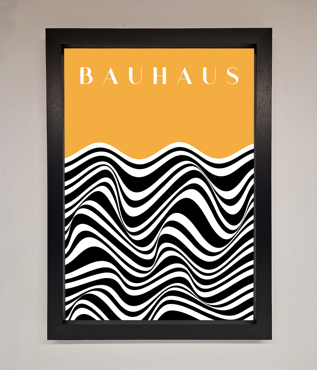 Bauhaus Yellow Framed Poster print