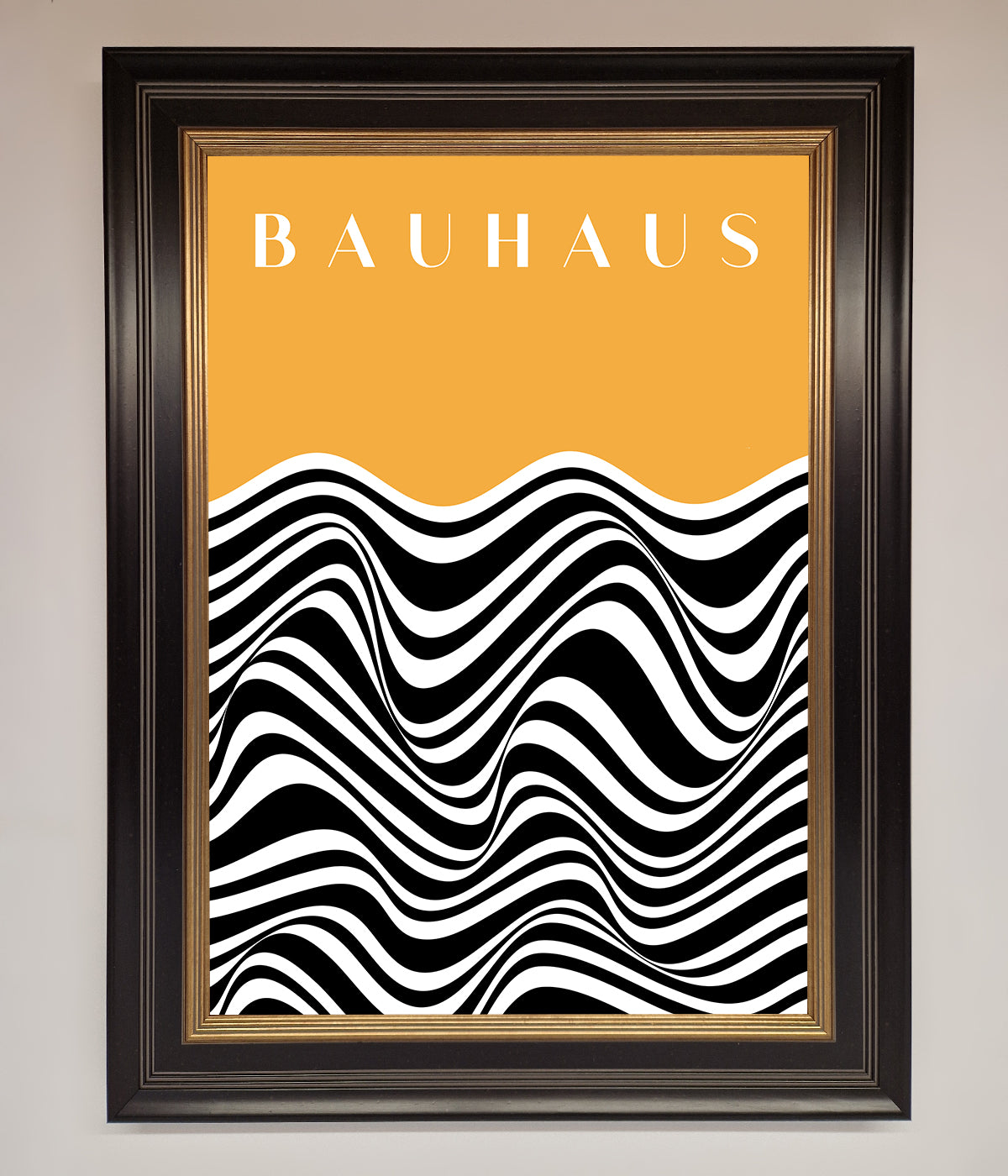 Bauhaus Yellow Framed Poster print