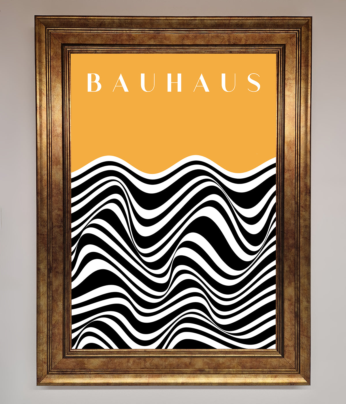 Bauhaus Yellow Framed Poster print