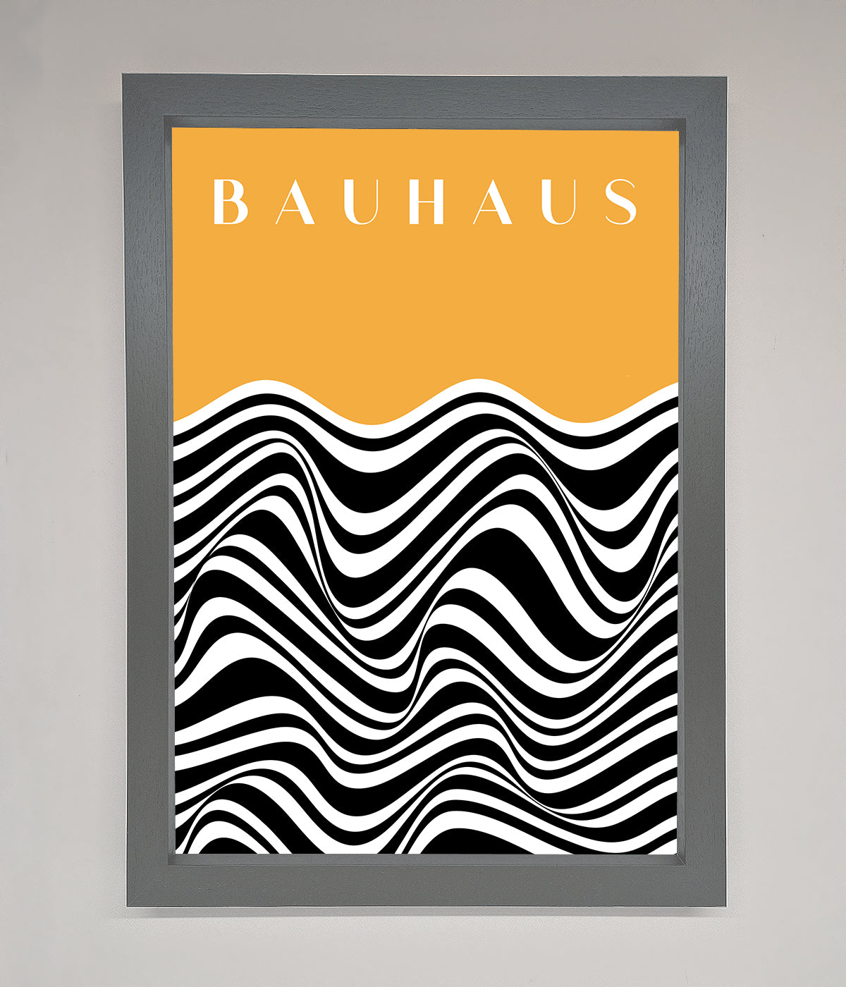 Bauhaus Yellow Framed Poster print