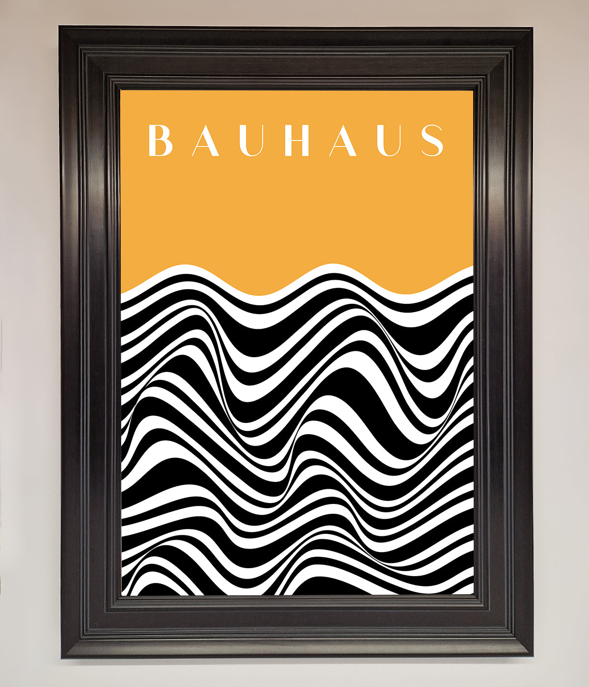 Bauhaus Yellow Framed Poster print