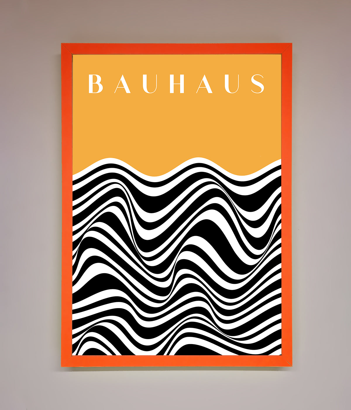 Bauhaus Yellow Framed Poster print