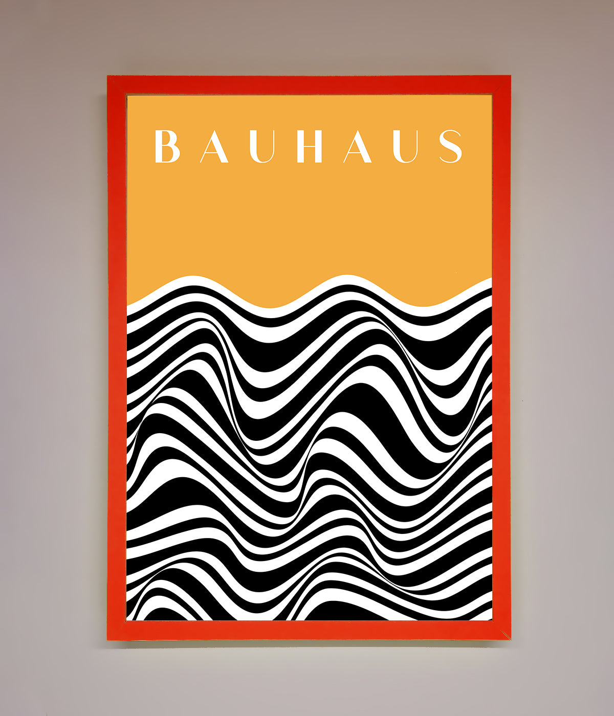 Bauhaus Yellow Framed Poster print