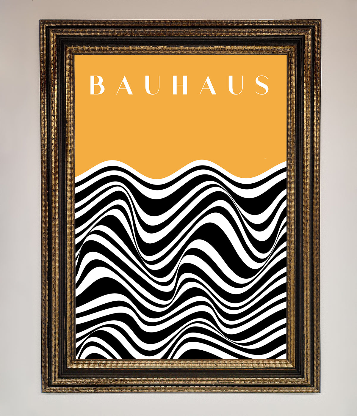 Bauhaus Yellow Framed Poster print