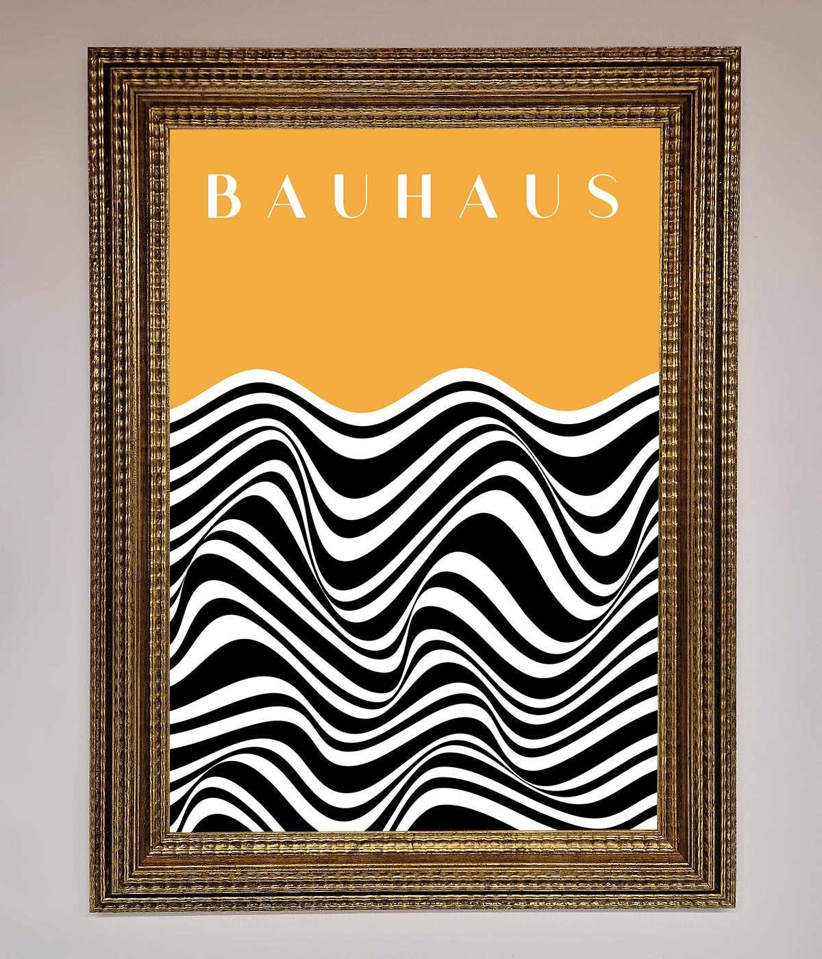 Bauhaus Yellow Framed Poster print