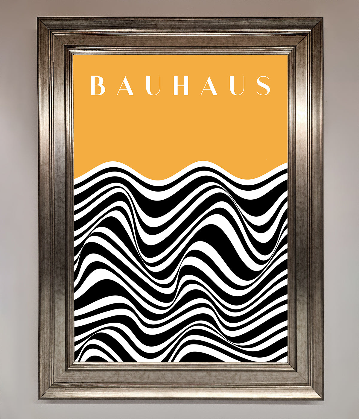 Bauhaus Yellow Framed Poster print