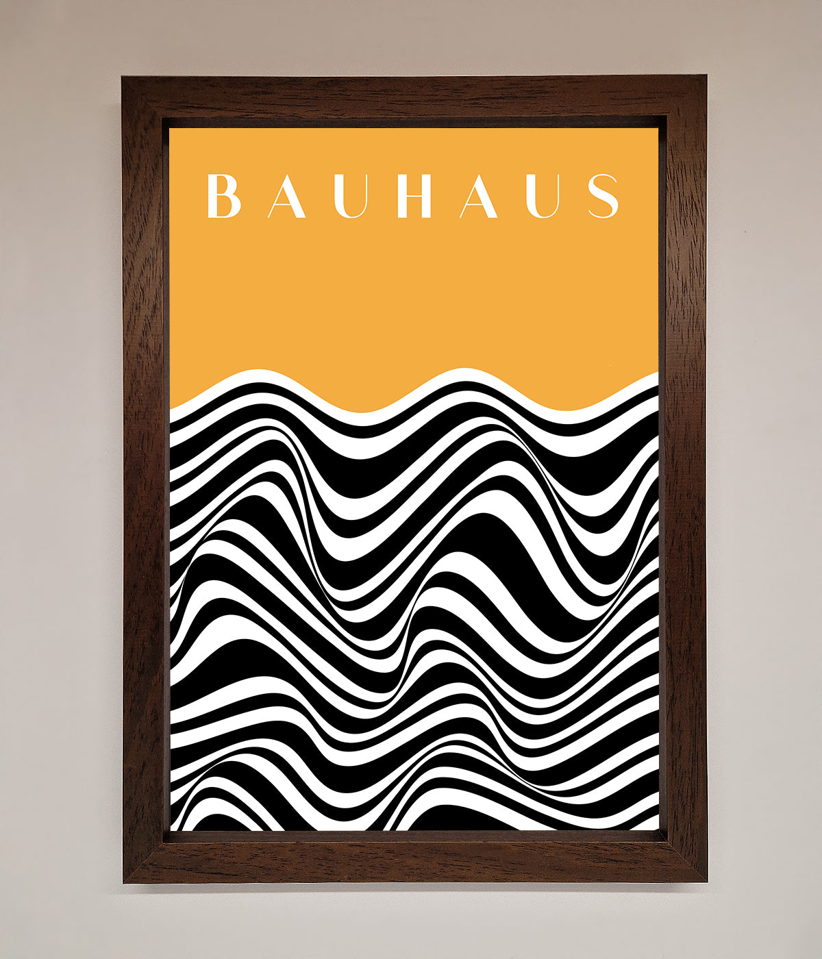 Bauhaus Yellow Framed Poster print