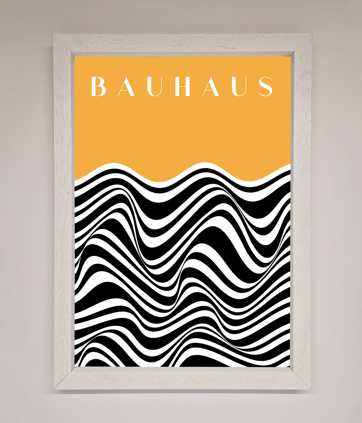 Bauhaus Yellow Framed Poster print