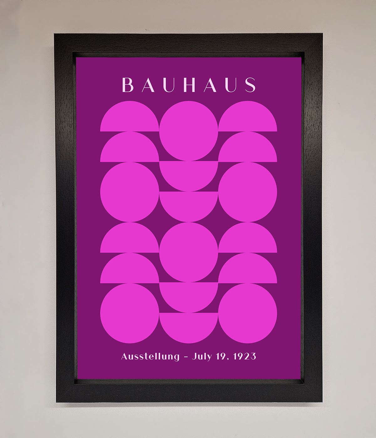 Bauhaus Pink And Purple Abstract Framed Print print