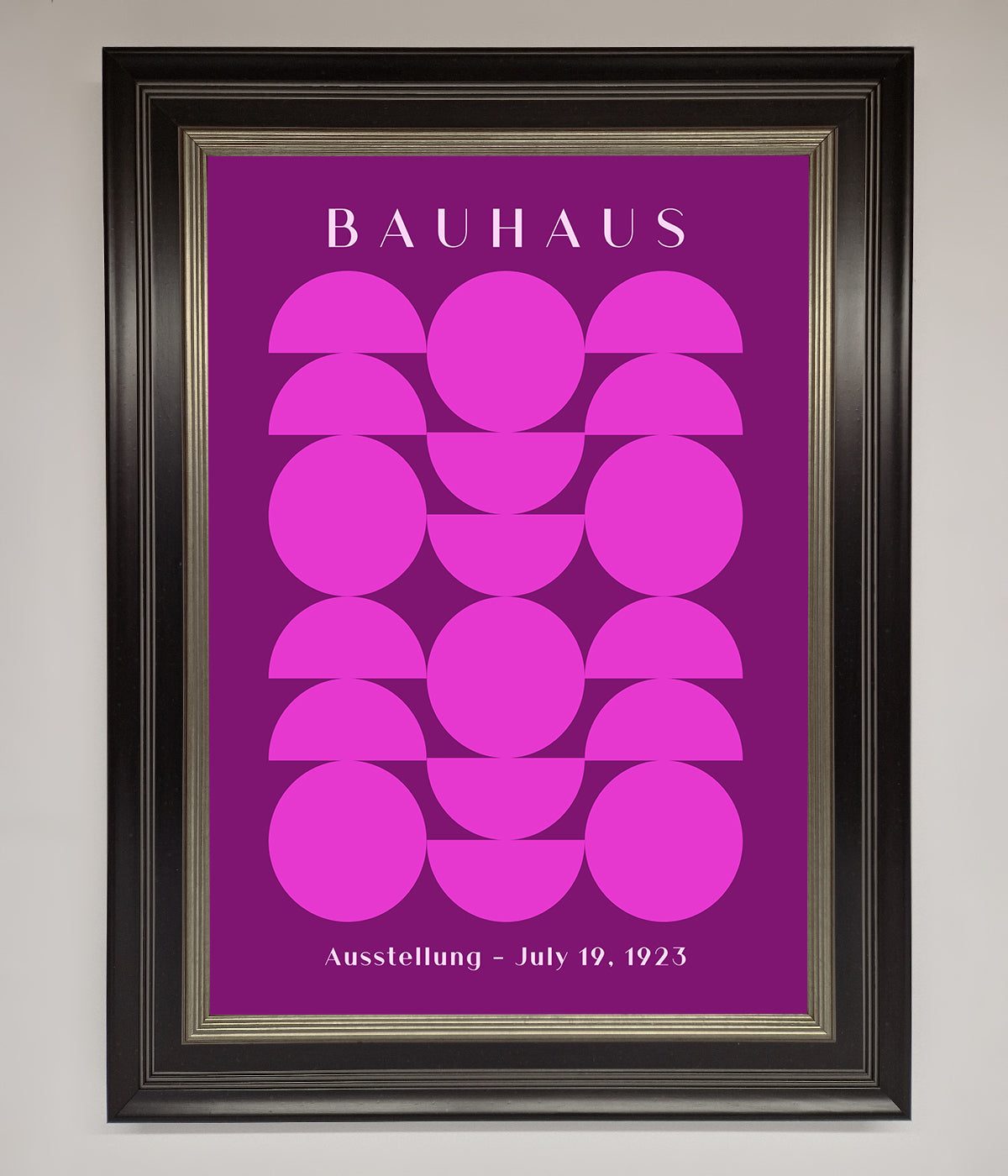 Bauhaus Pink And Purple Abstract Framed Print print