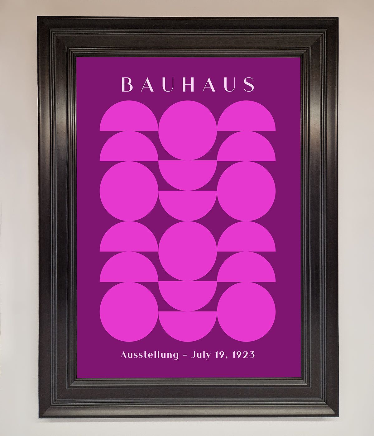 Bauhaus Pink And Purple Abstract Framed Print print