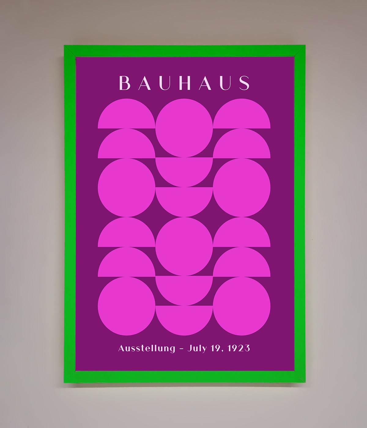 Bauhaus Pink And Purple Abstract Framed Print print