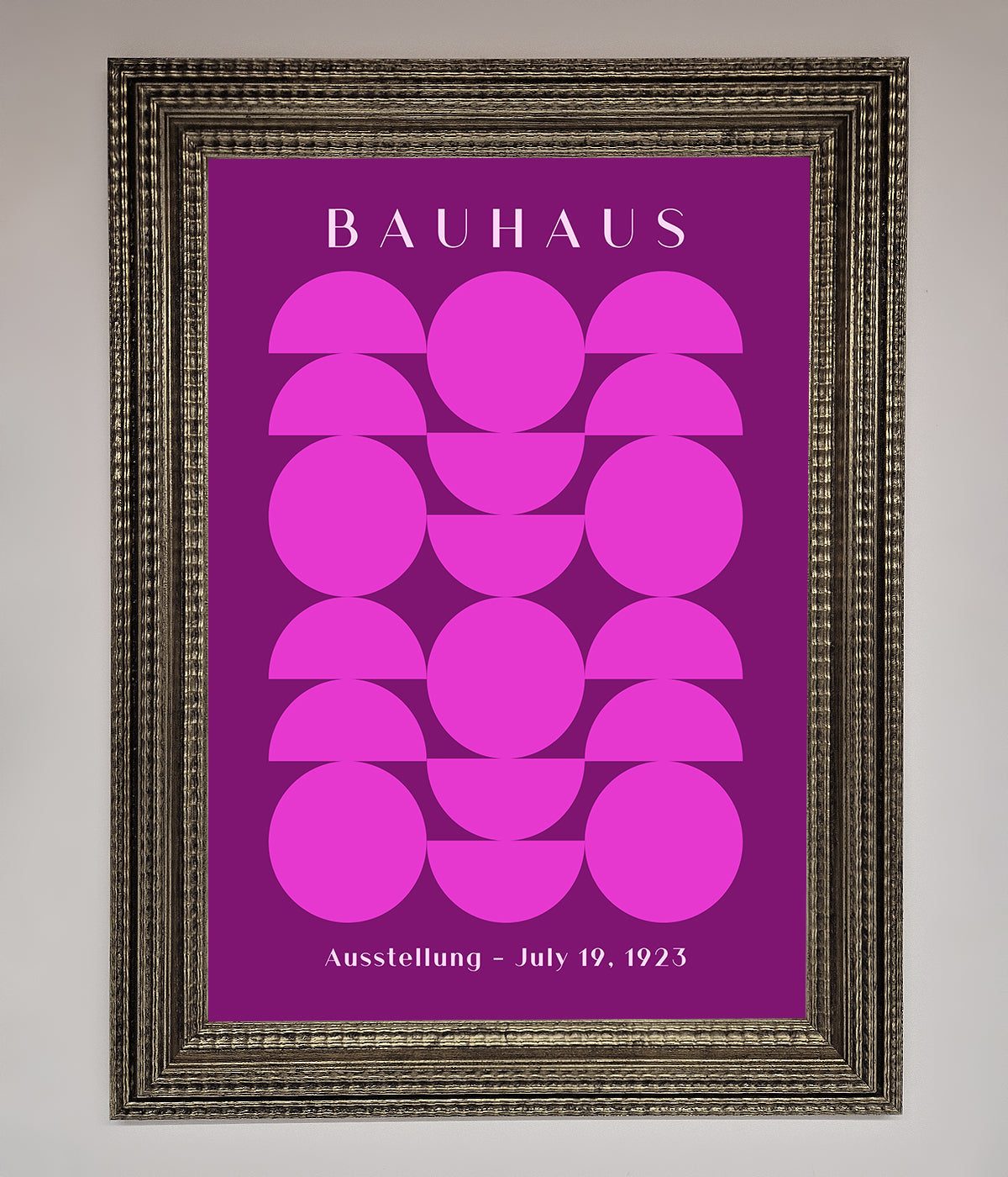 Bauhaus Pink And Purple Abstract Framed Print print