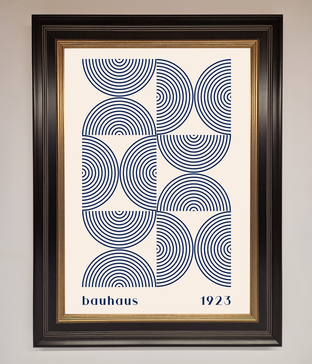 Bauhaus Print 1923 Navy Abstract Framed Poster print