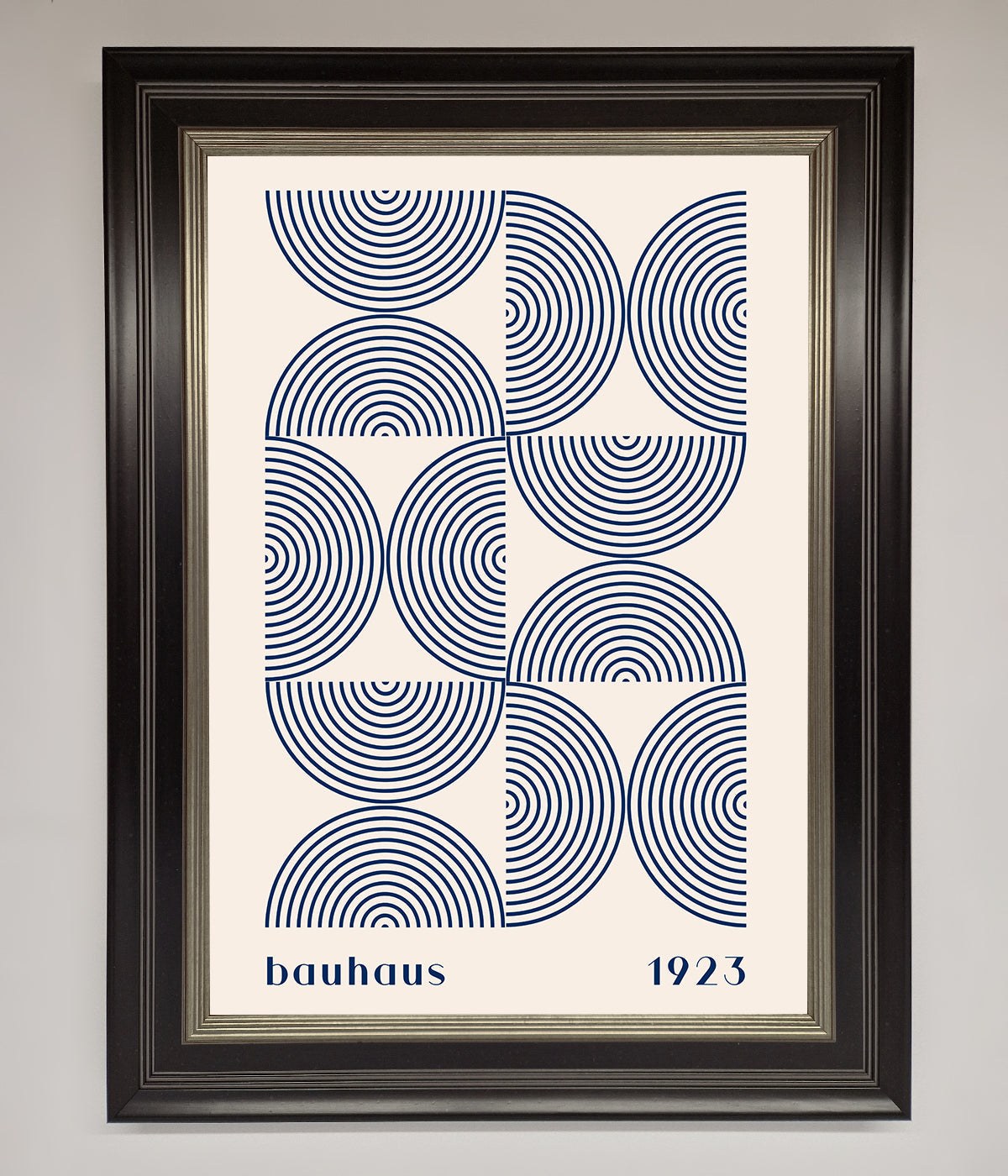 Bauhaus Print 1923 Navy Abstract Framed Poster print