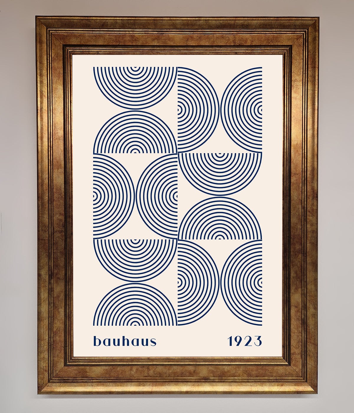 Bauhaus Print 1923 Navy Abstract Framed Poster print