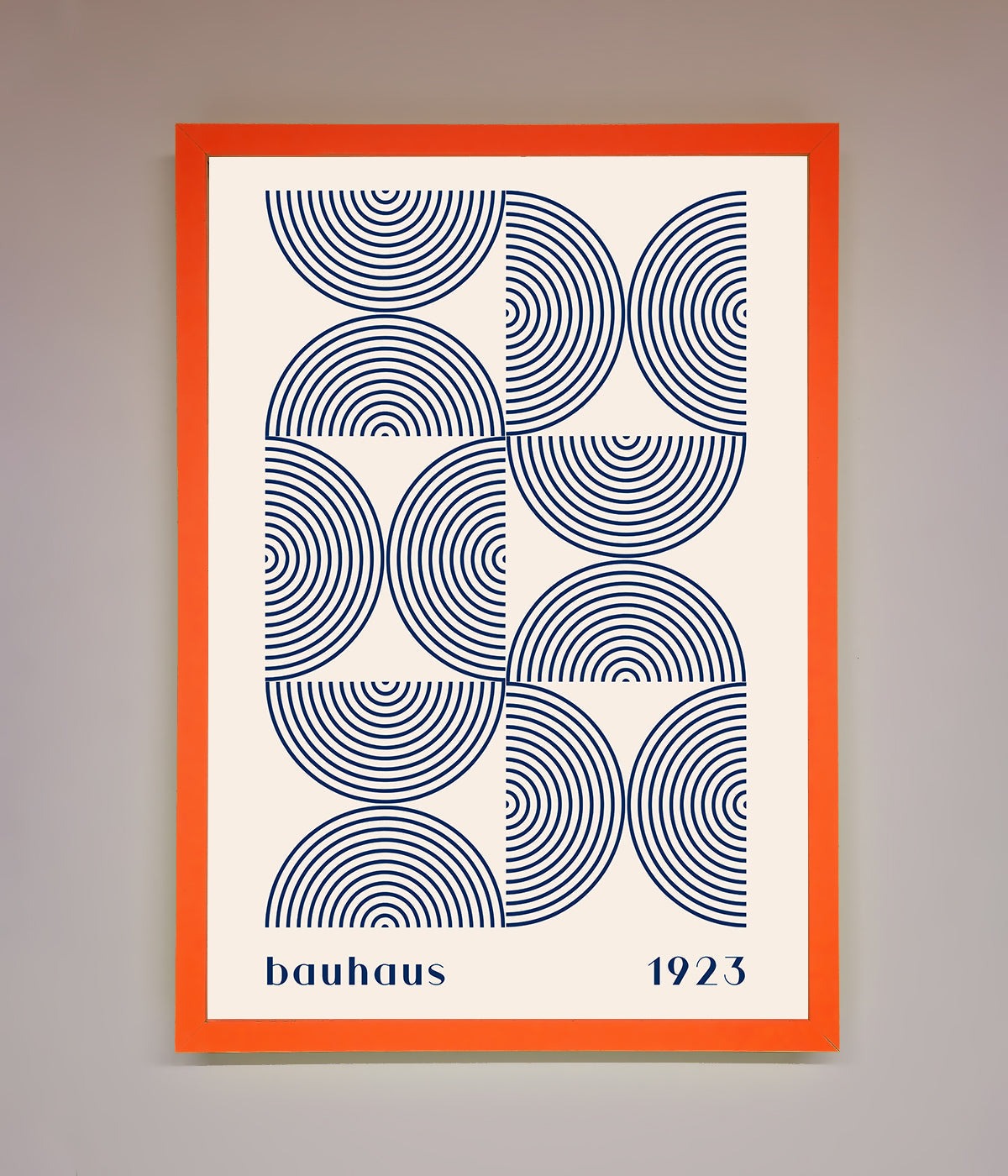 Bauhaus Print 1923 Navy Abstract Framed Poster print