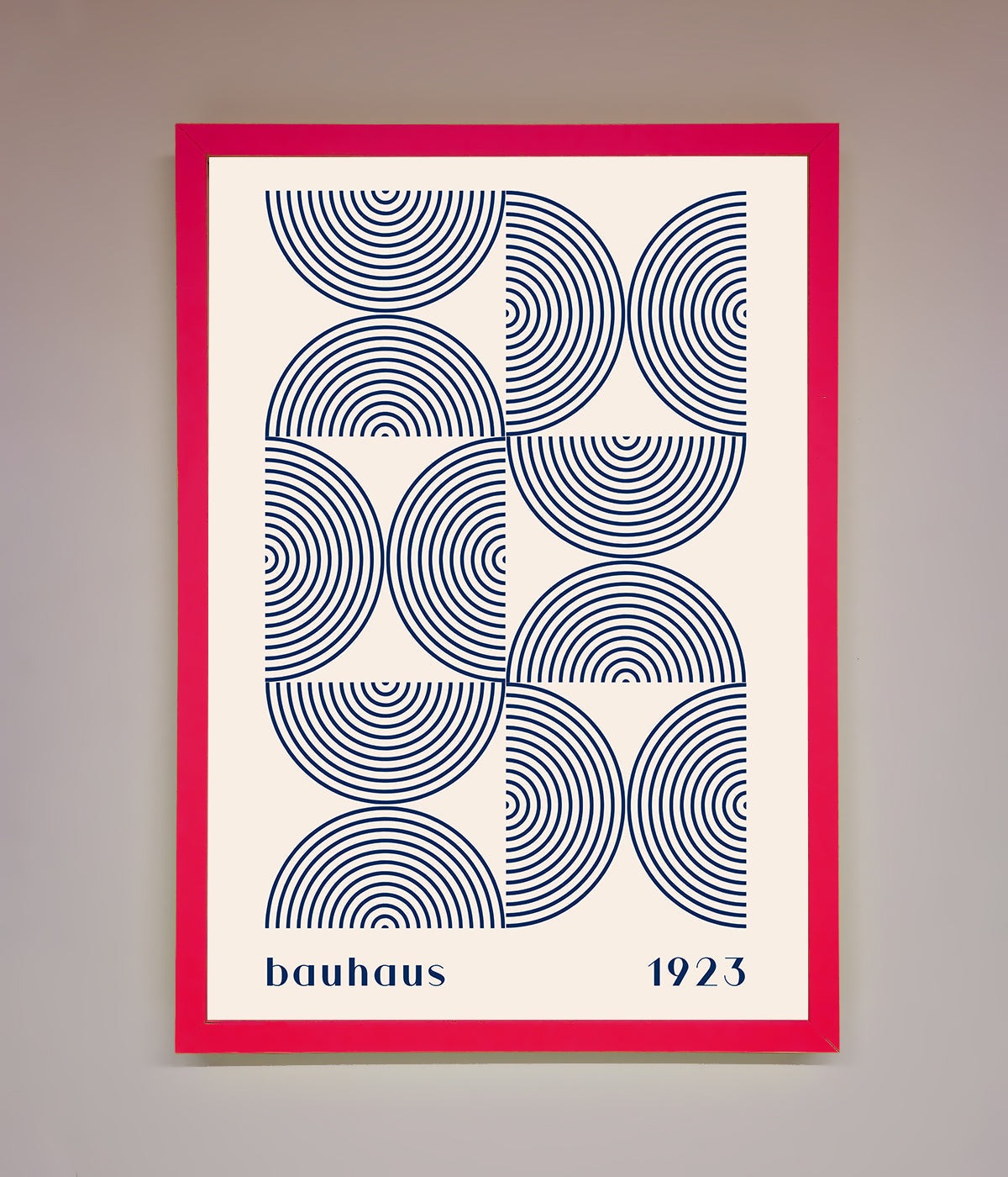 Bauhaus Print 1923 Navy Abstract Framed Poster print