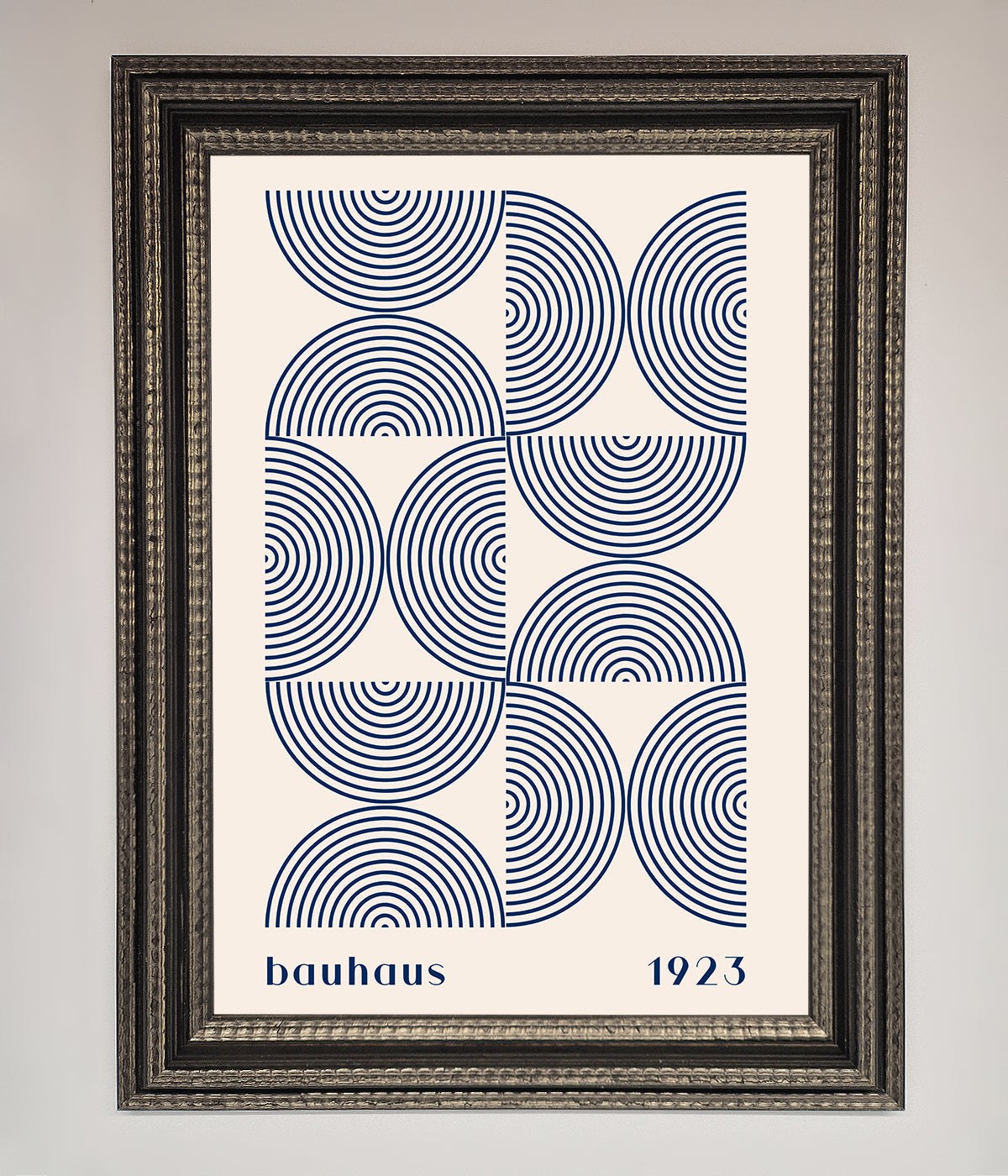 Bauhaus Print 1923 Navy Abstract Framed Poster print