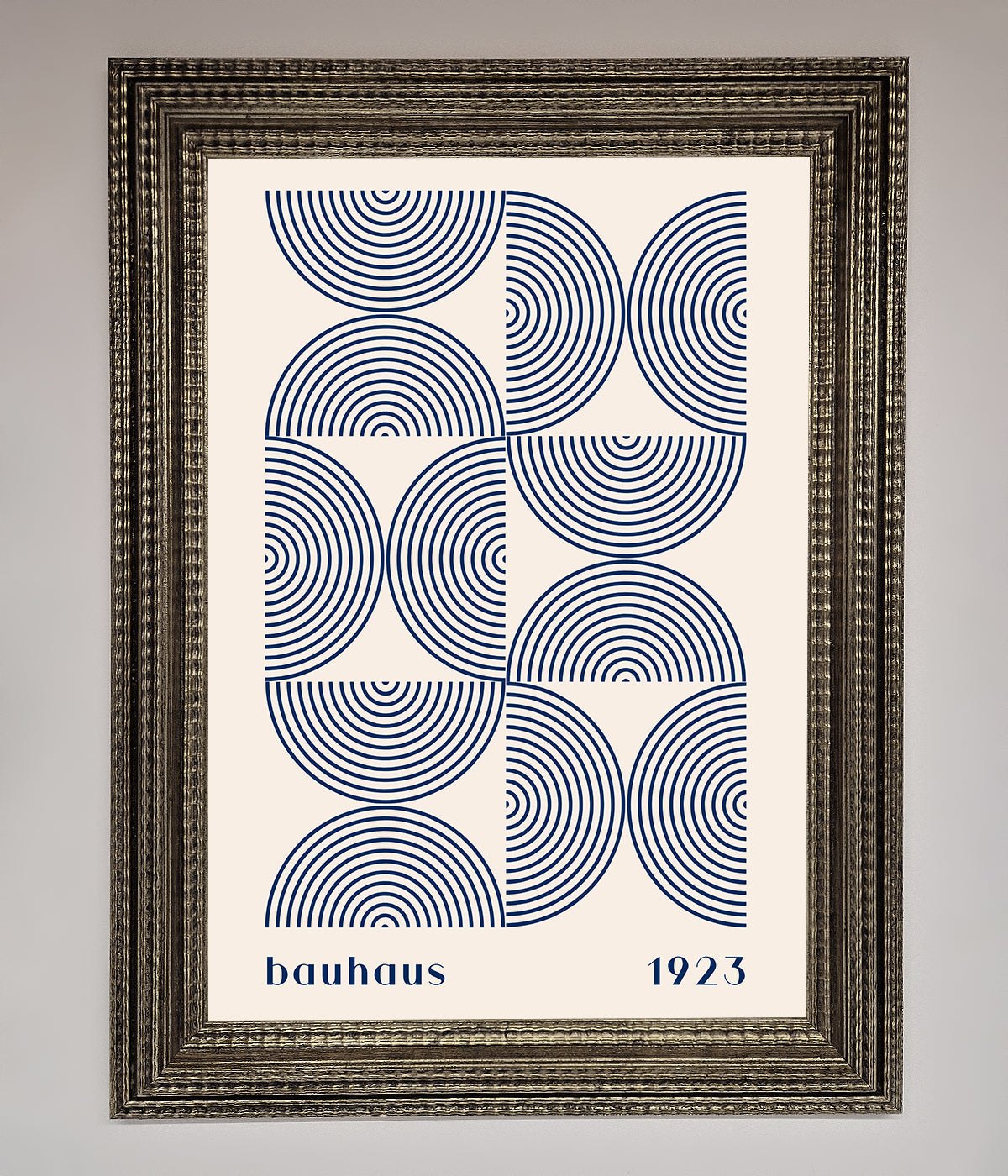 Bauhaus Print 1923 Navy Abstract Framed Poster print