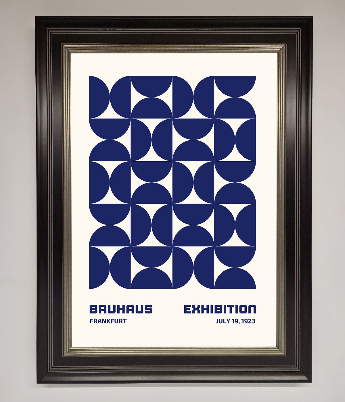 Bauhaus Print July 1923 Navy Blue Abstract Framed Wall Art print