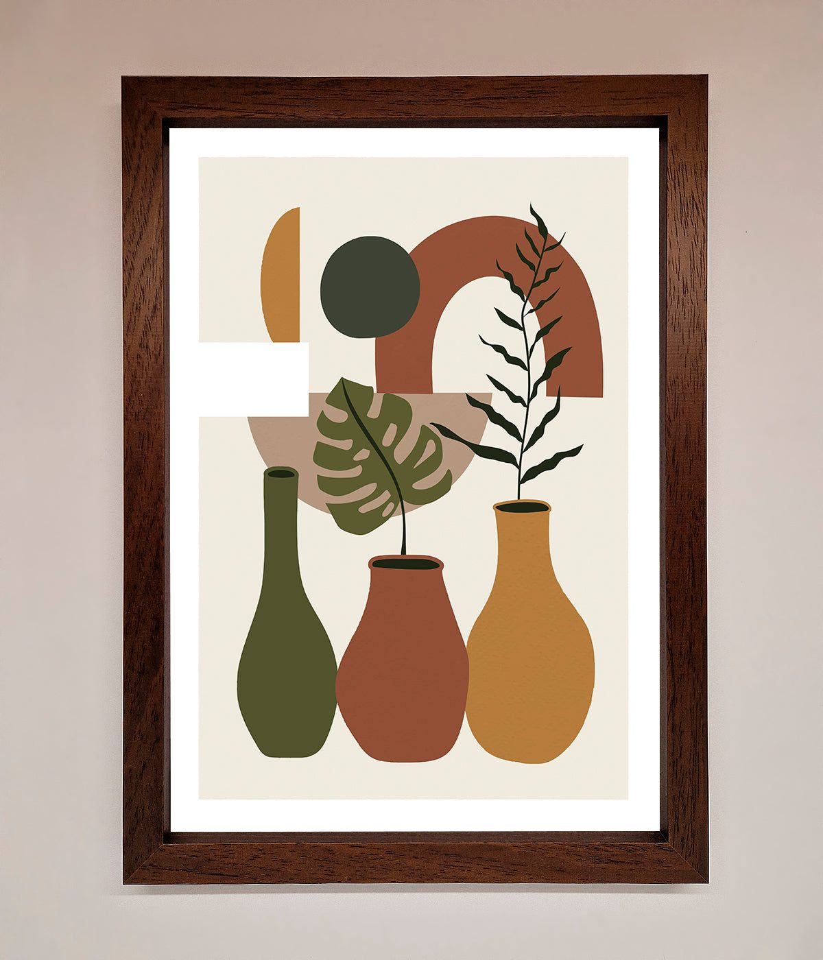 Bohemian Modern Vases And Plant Framed Poster print