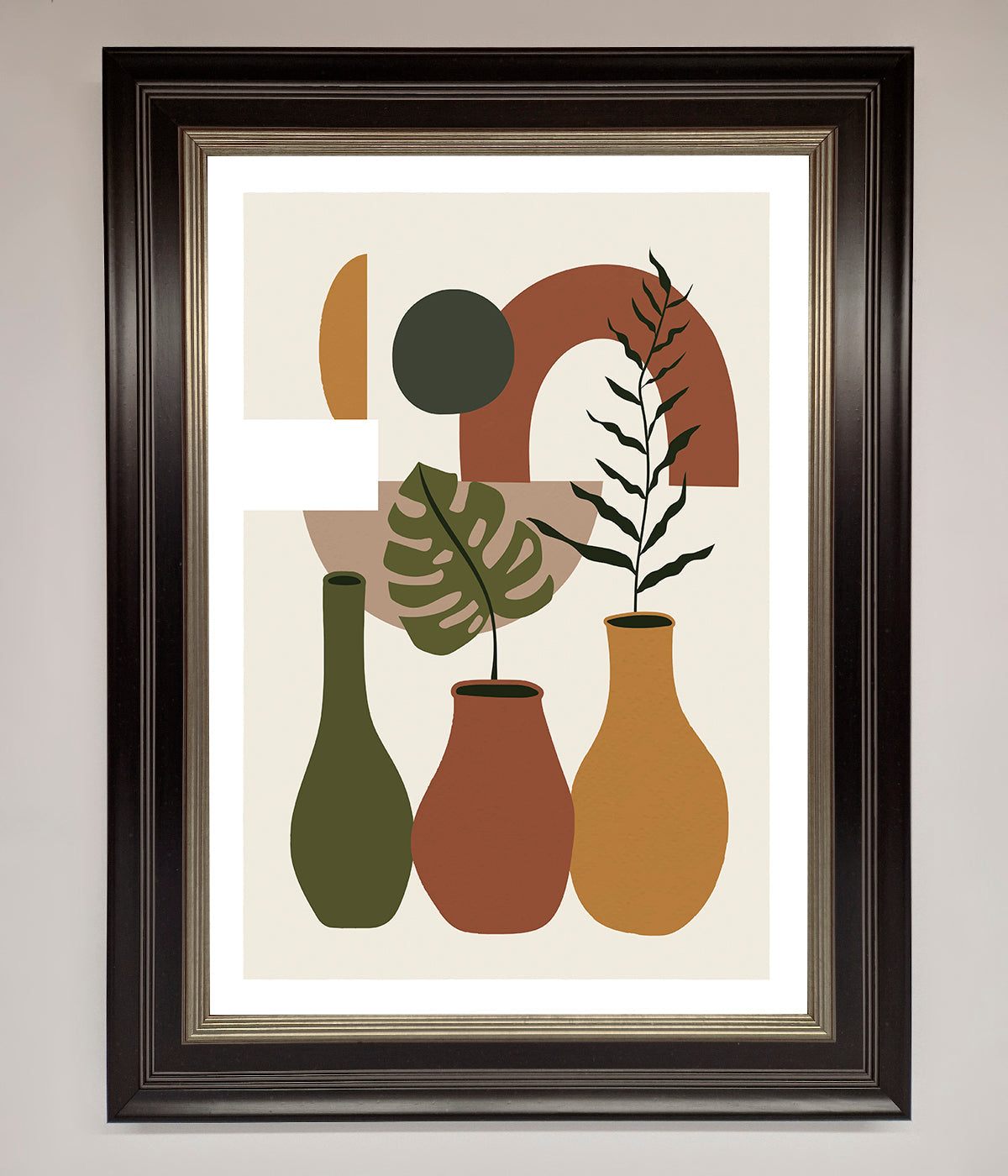 Bohemian Modern Vases And Plant Framed Poster print