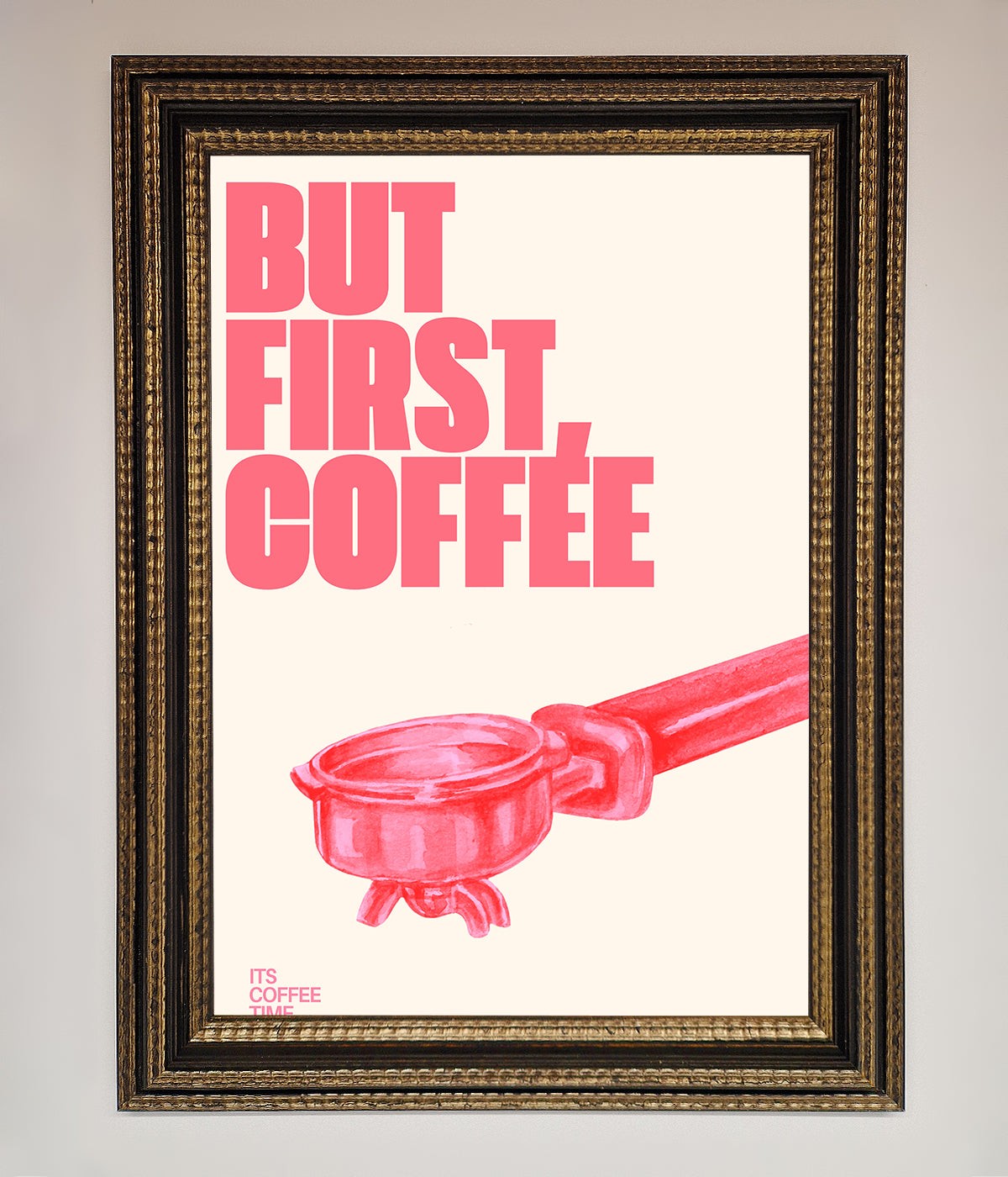 But First Coffee Framed Print print