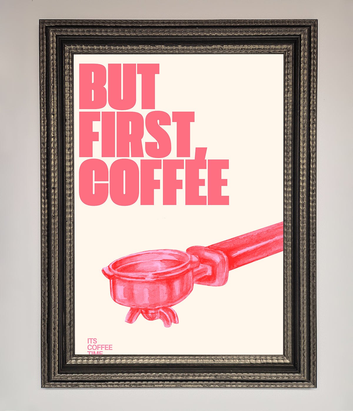 But First Coffee Framed Print print