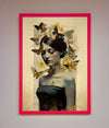 Butterfly Book Woman Framed Poster print