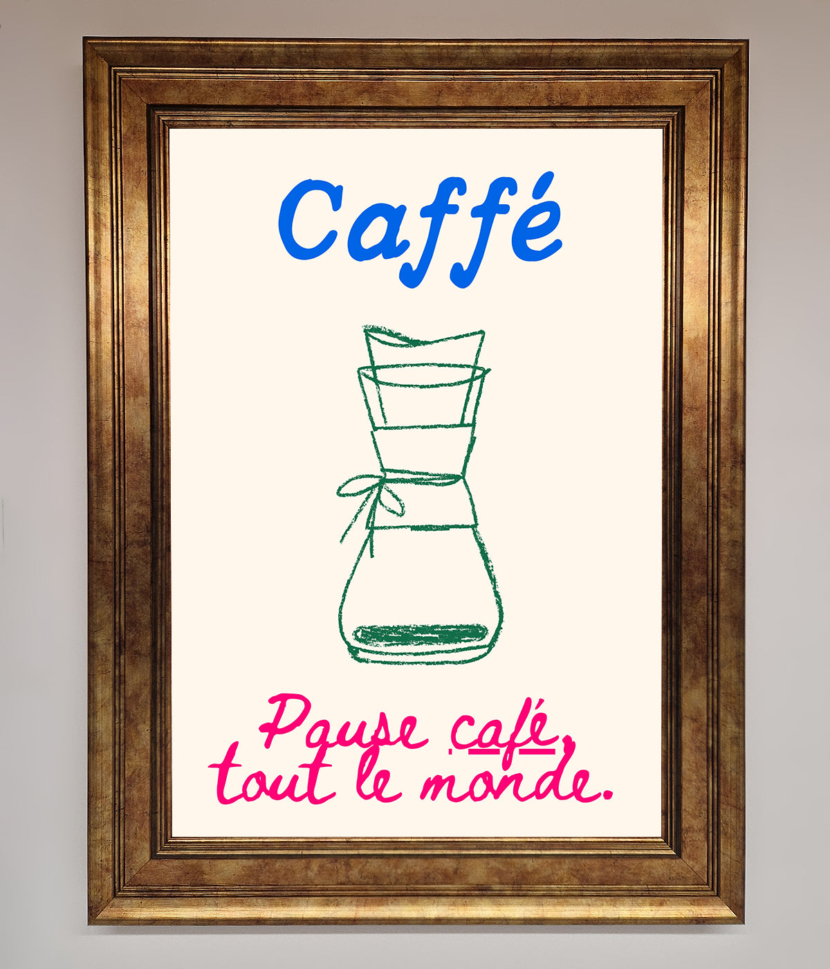 Caffe Art Framed Print print