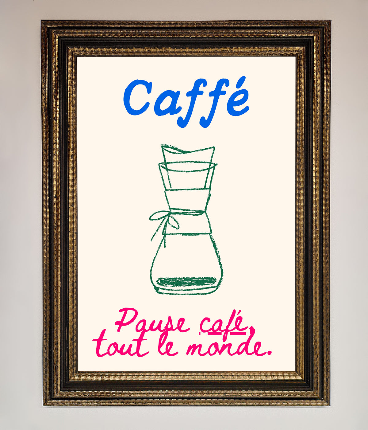 Caffe Art Framed Print print