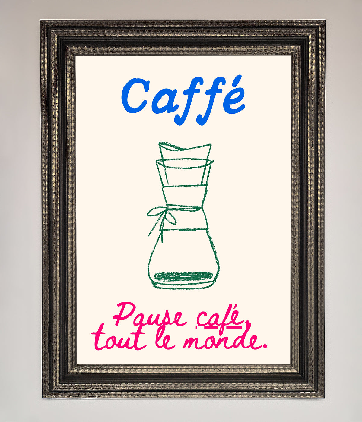 Caffe Art Framed Print print