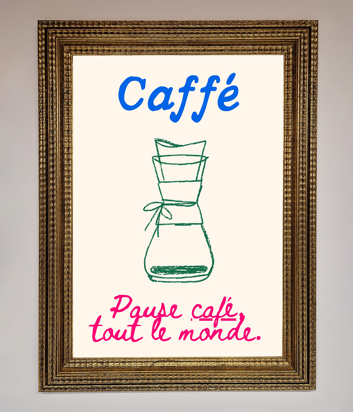 Caffe Art Framed Print print