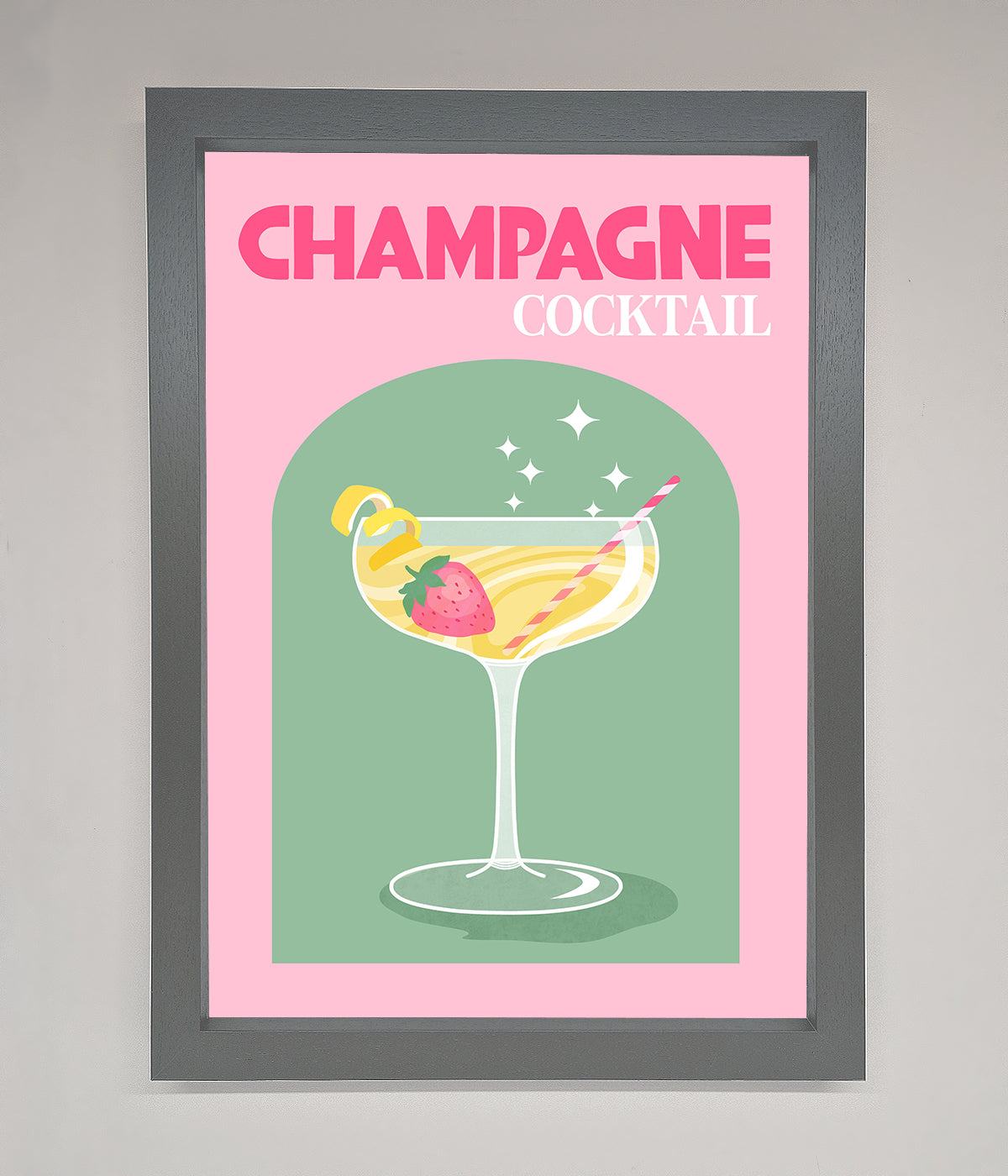 Champagne Cocktail Framed Poster print