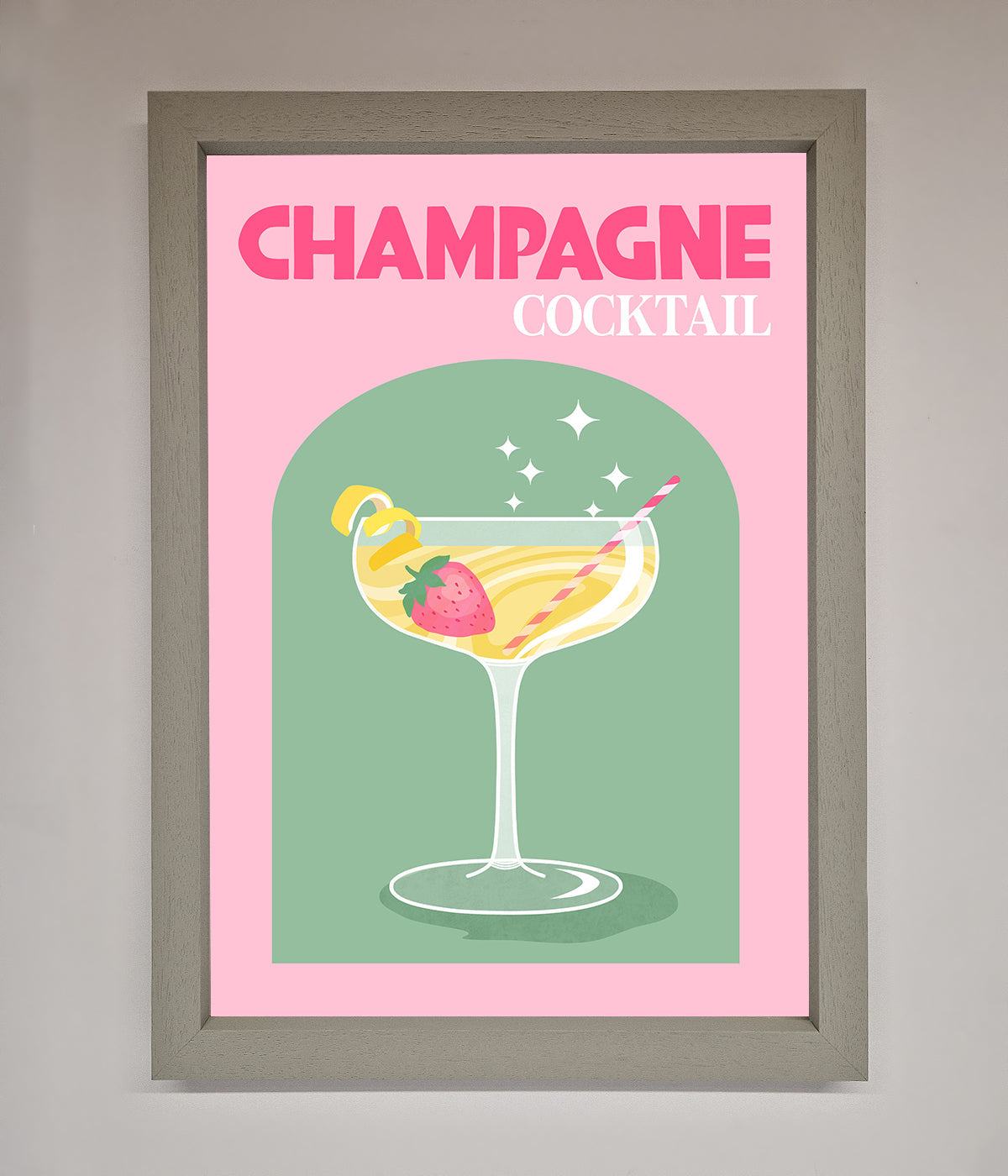 Champagne Cocktail Framed Poster print