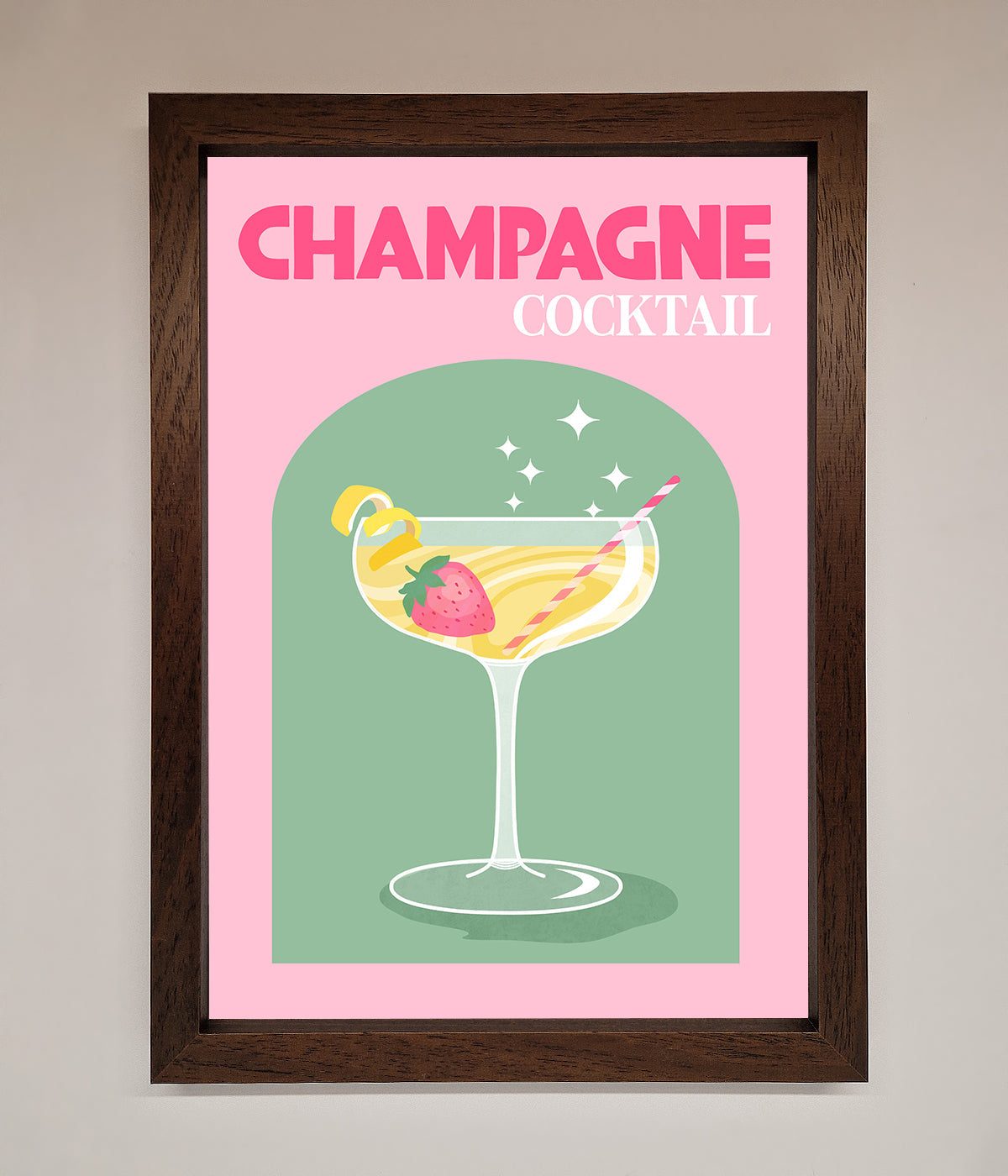 Champagne Cocktail Framed Poster print