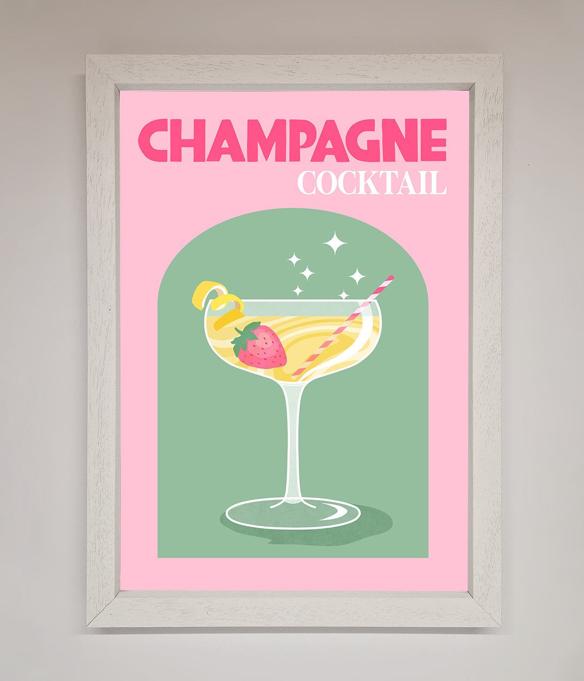 Champagne Cocktail Framed Poster print