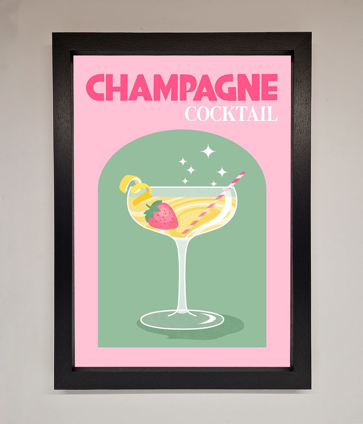 Champagne Cocktail Framed Poster print