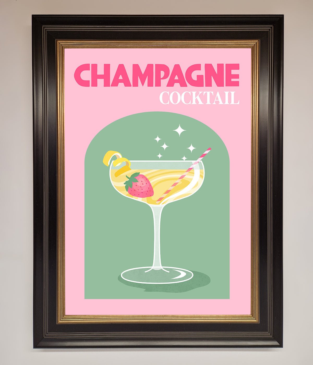 Champagne Cocktail Framed Poster print