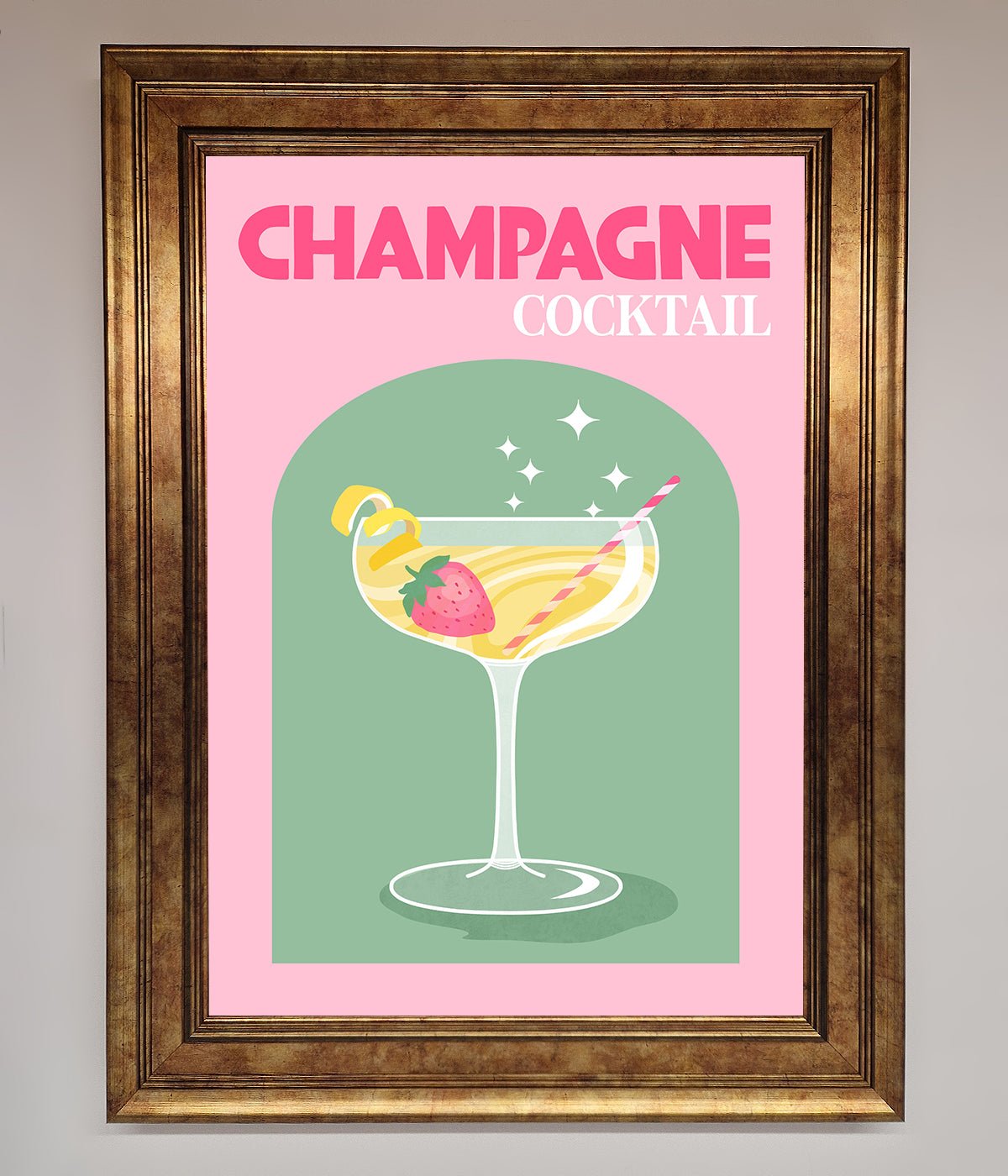 Champagne Cocktail Framed Poster print