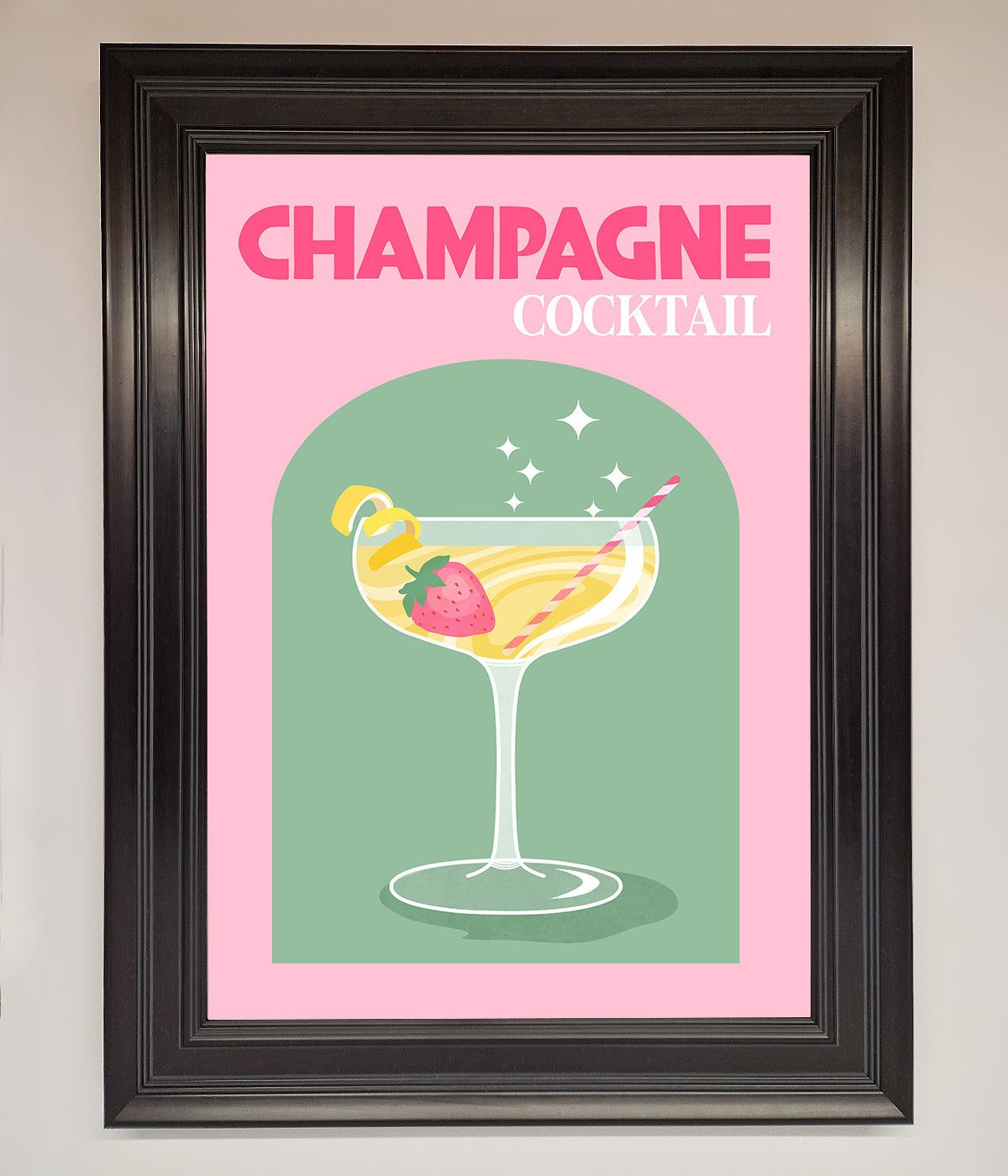 Champagne Cocktail Framed Poster print