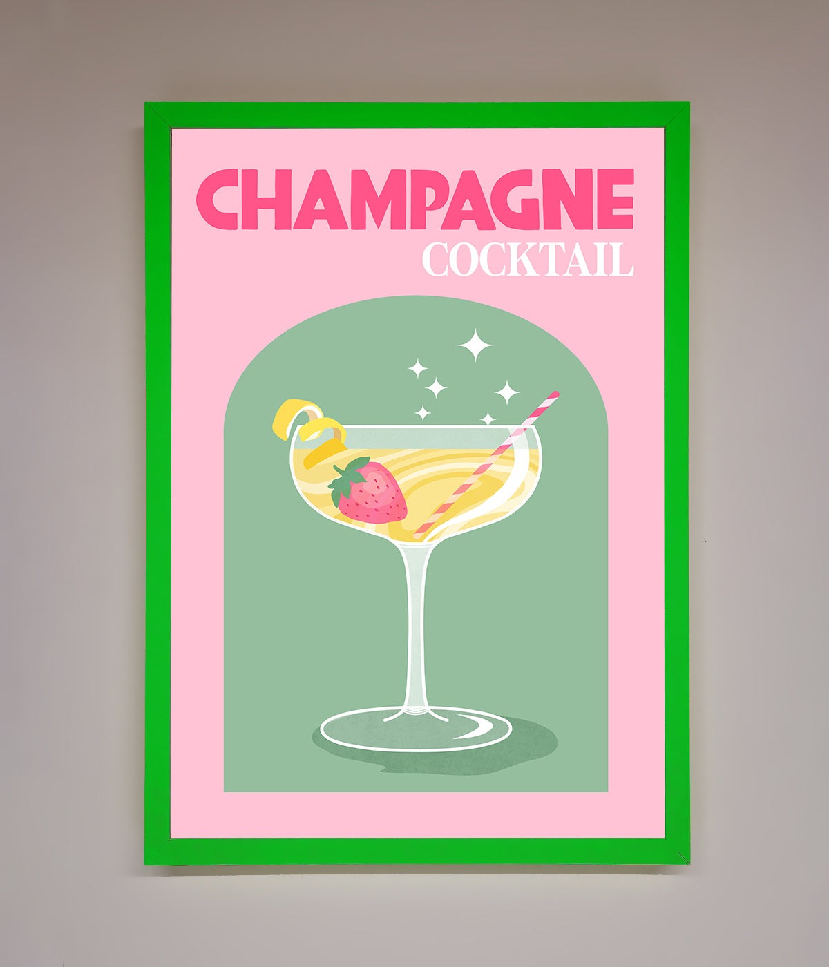 Champagne Cocktail Framed Poster print