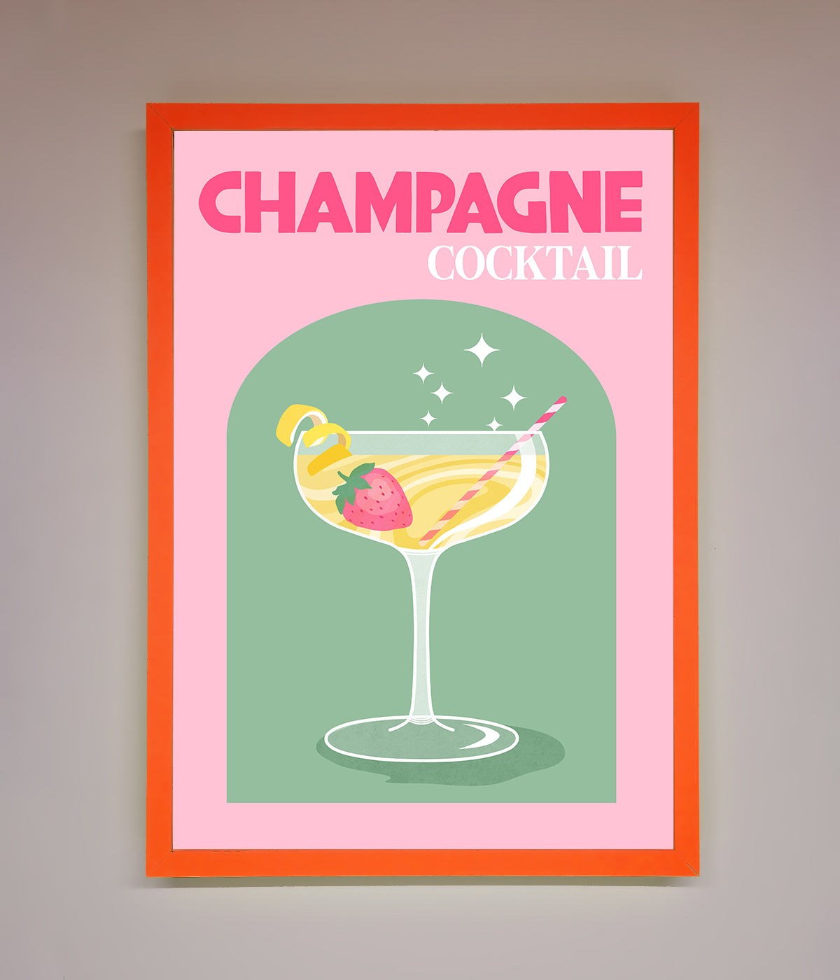 Champagne Cocktail Framed Poster print