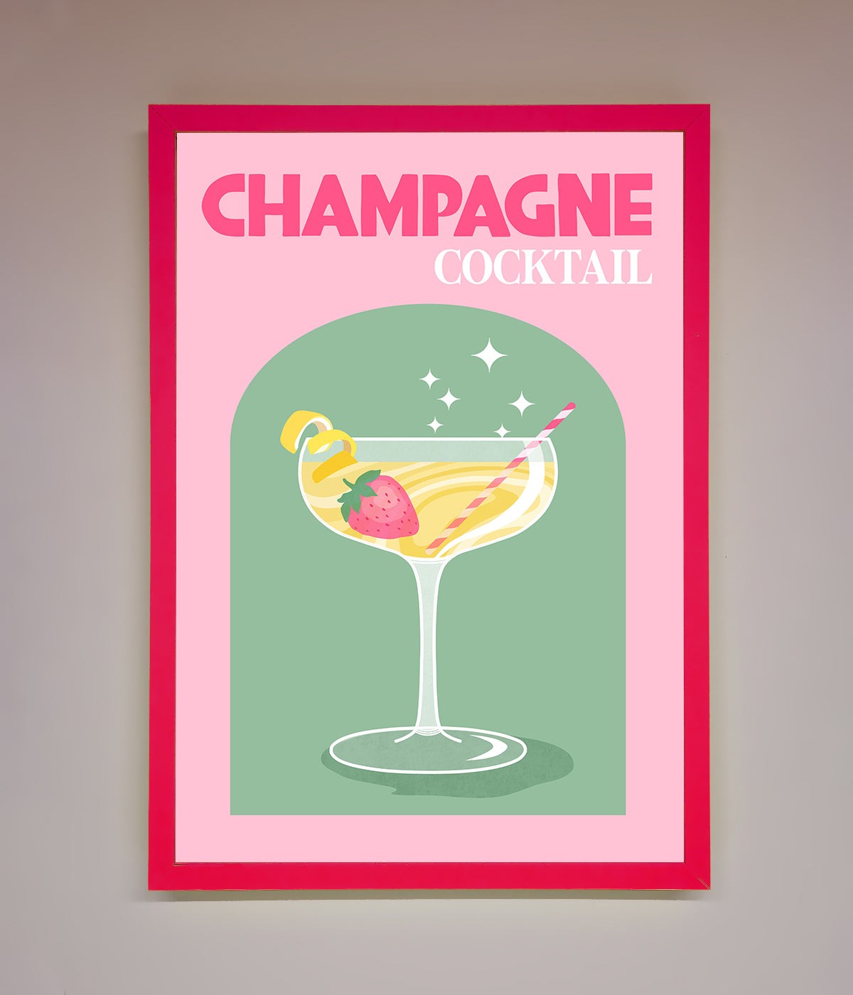 Champagne Cocktail Framed Poster print