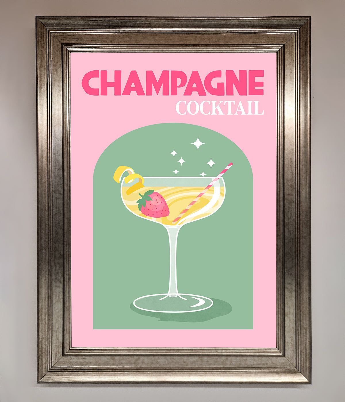 Champagne Cocktail Framed Poster print