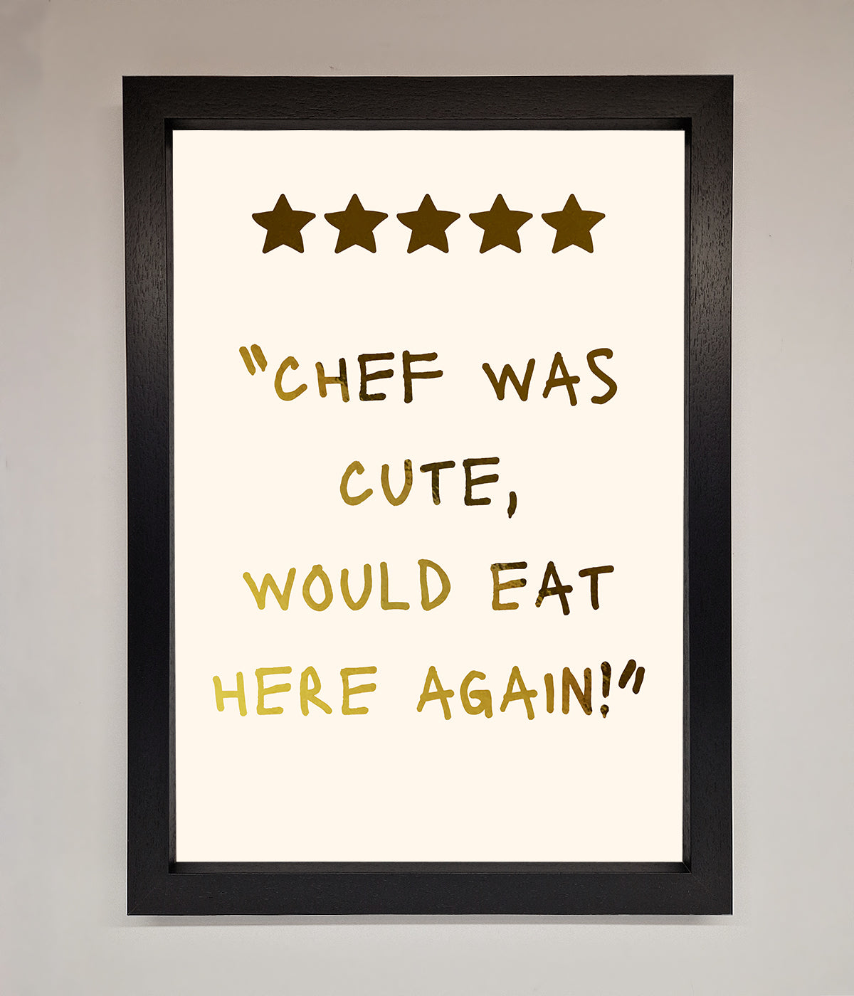 Chef Was Cute Foil Print print