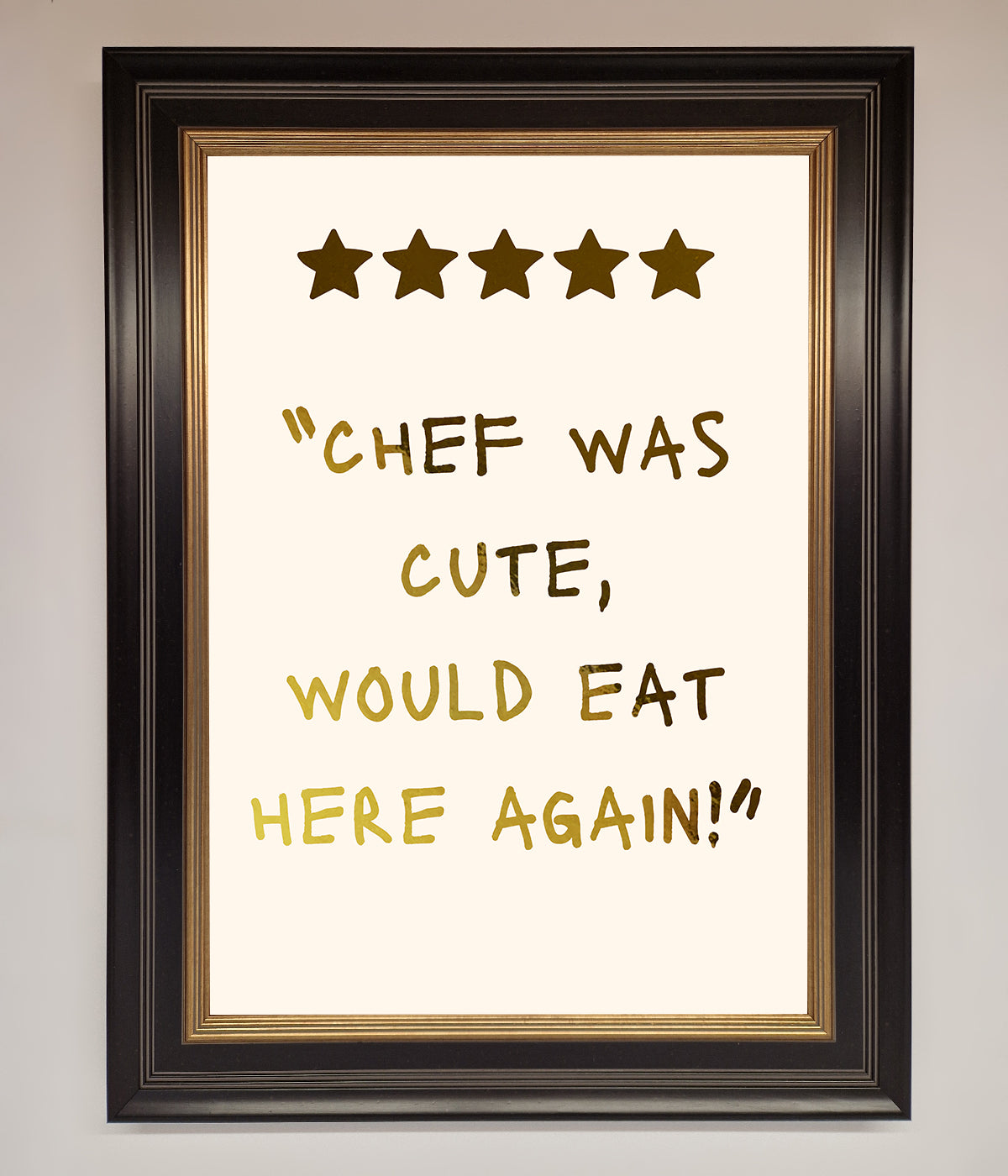 Chef Was Cute Foil Print print